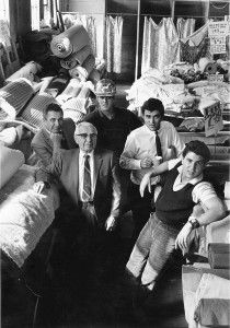 Photo of Glant Family in Fabrics Warehouse in early 1900s